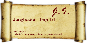 Jungbauer Ingrid névjegykártya